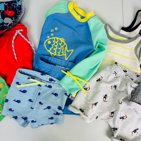 H&M Boys 18-24m Bundle 11pc Summer Vacation Swimming Swimsuit - Picture 3 of 10